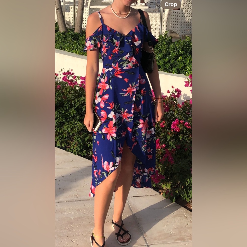 Blue off the shoulder dress size Xs
